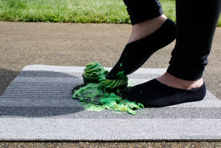 Stepping in a cupcake, Dirty Socks [female] by SweetLittleSquishes