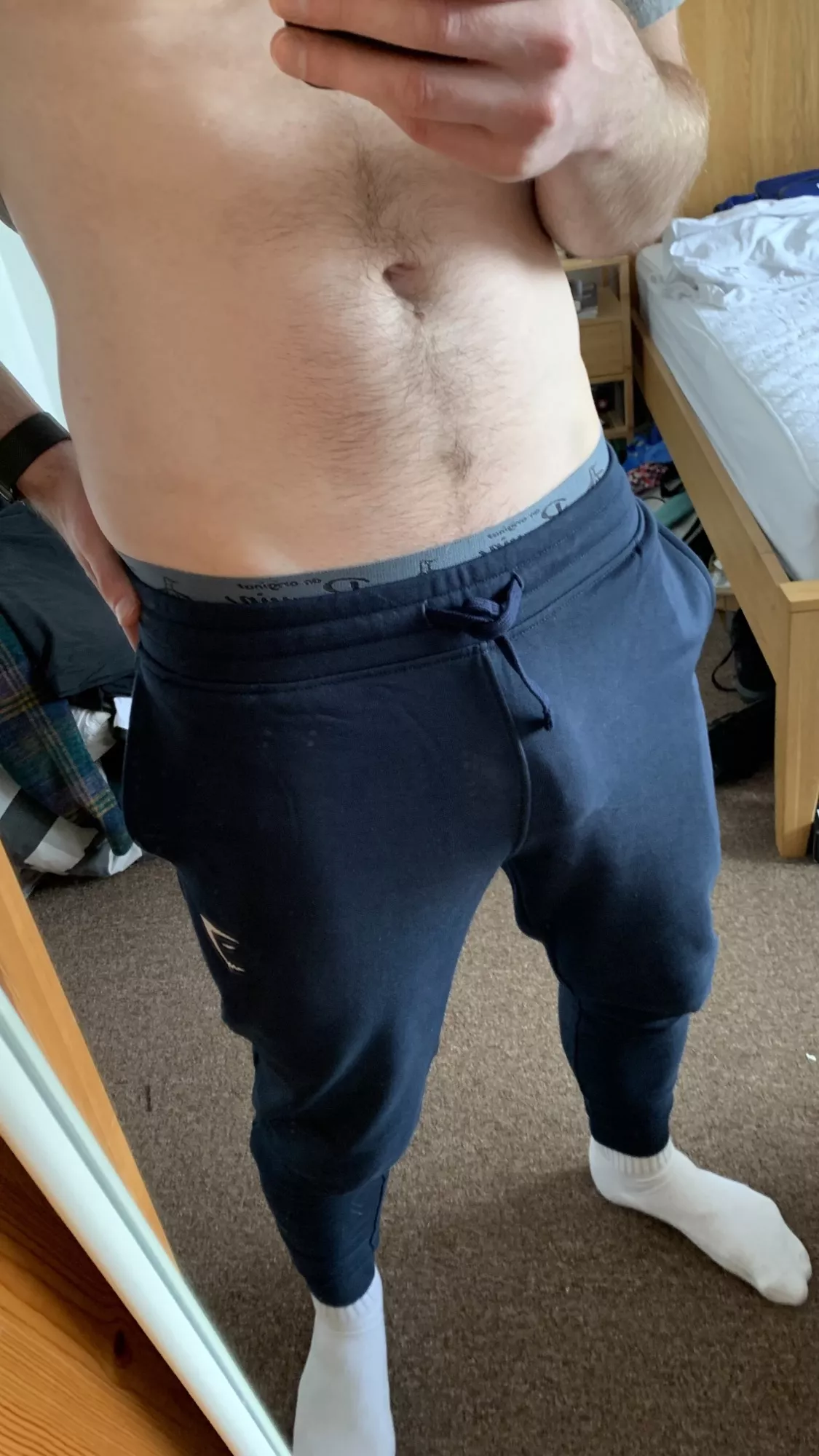 Still obvious in blue joggers? posted by Resting_AI