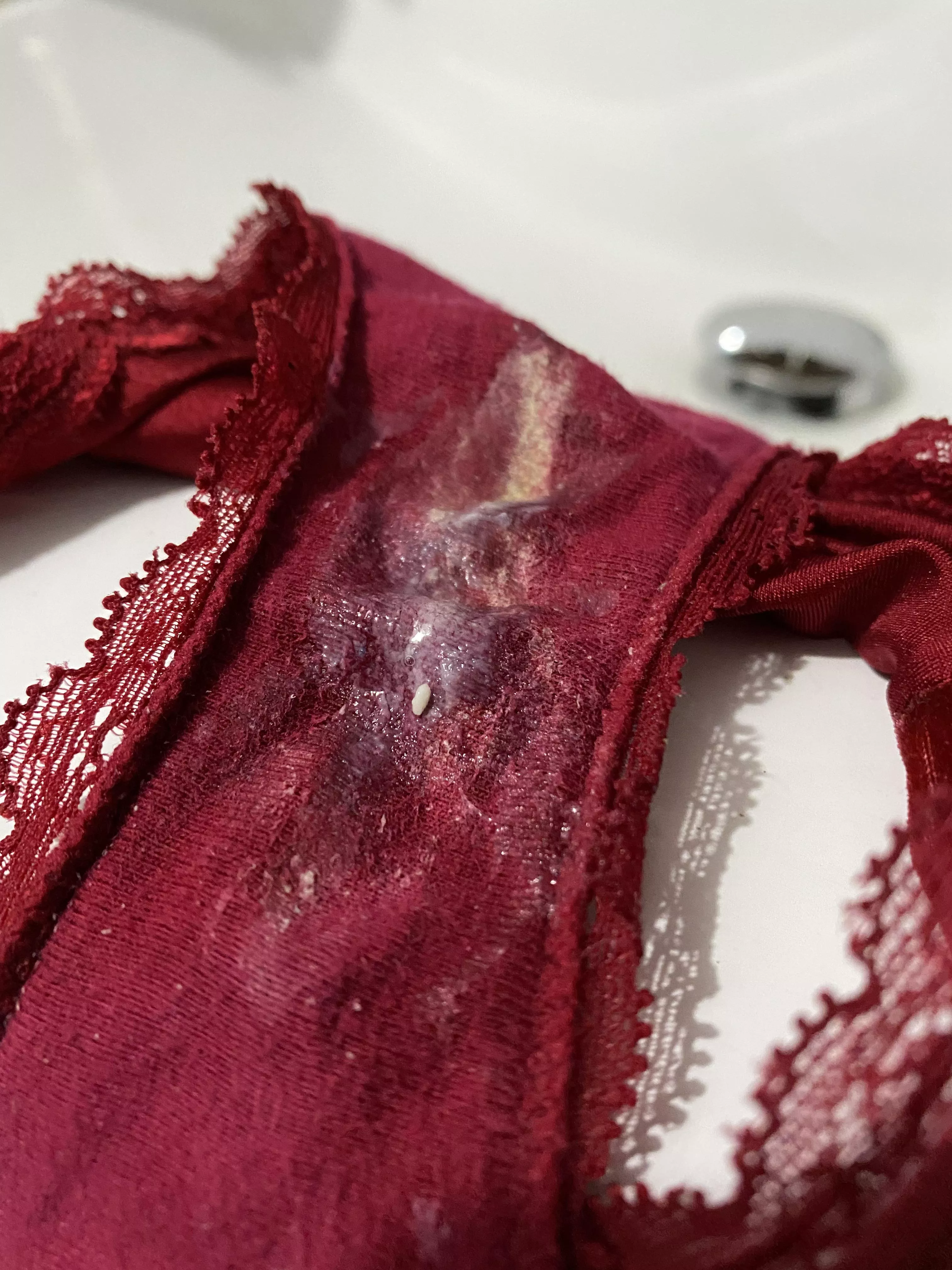 Still wet. Tasted so good! So much grool! Pm for more info! posted by Underthereunderwear1