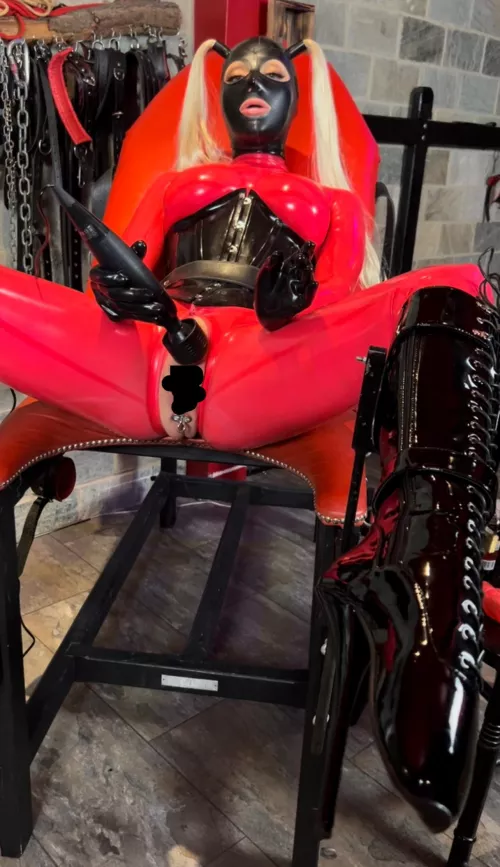 Strapped to a masters chair, legs widely spread and secured in stirrups! This was an amazing orgasm!!! Xx by BrookeMaddison