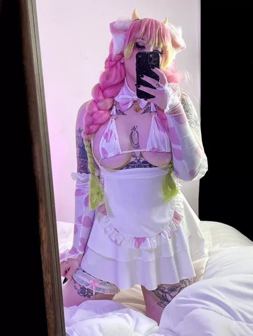 Strawberry Cow Mitsuri from Demon Slayer by Gothpixi by gothpixi