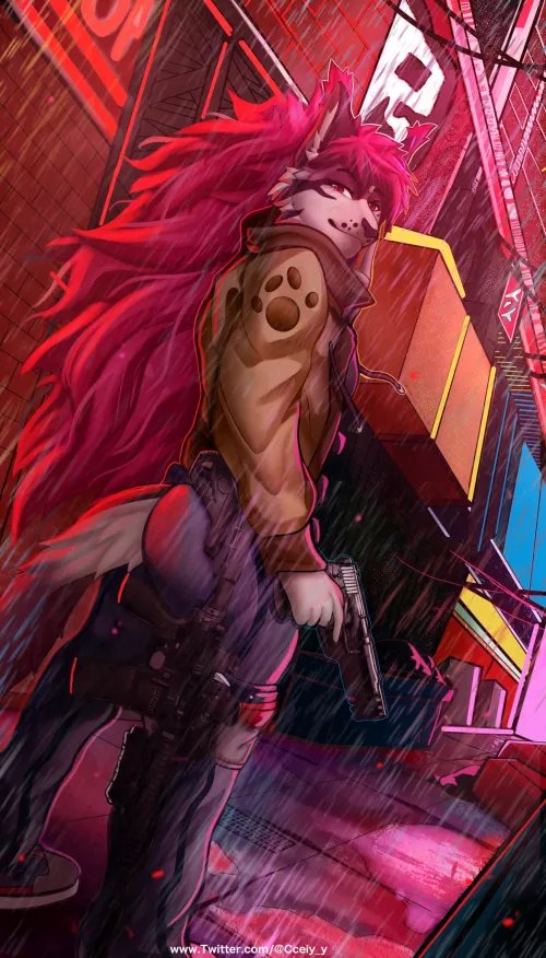 Street Ally at night (art by me @Cceiy_y on Twitter) by aslley_