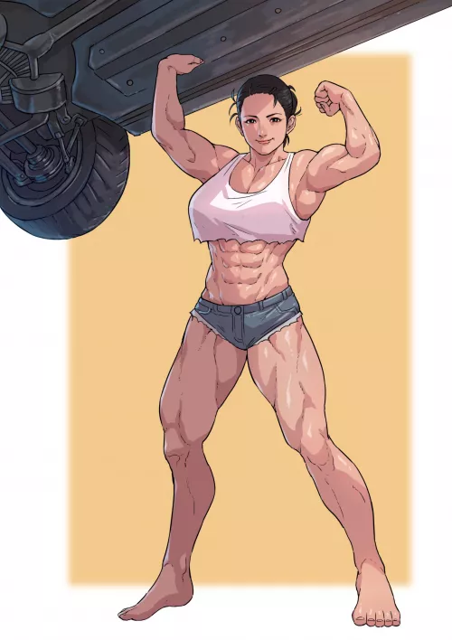 Strong Woman in Short shorts.(@cirenkoyenk) by TheTMoneyMan