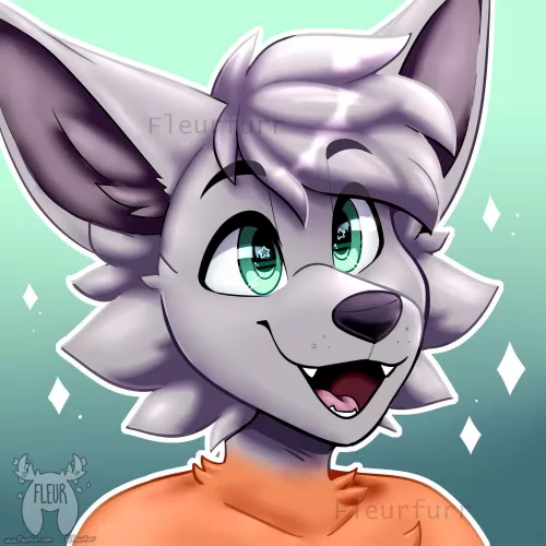 Such a big smile :3 (Art by me: @Fleurfurr on twitter!) by Fleurfurr