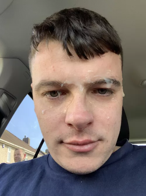 Sucked his dick till he finished over me. Walked down the street back to my car still covered by JT_MF