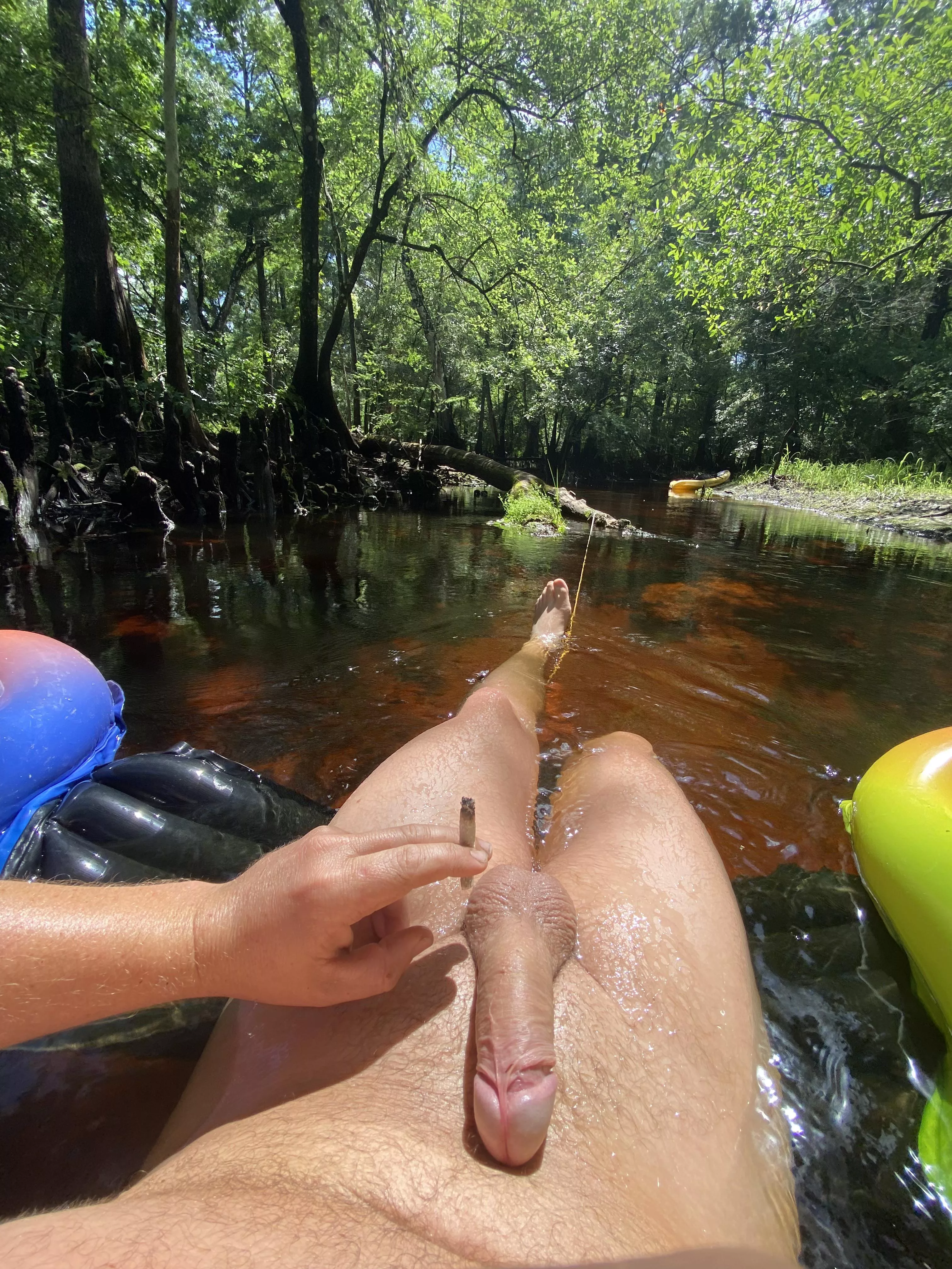 Suckin on a doink out on the river. Happy [m]onday!! posted by nofloexplorer