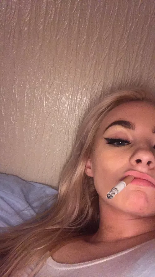 sucking on an L&B blue by yourperfectblondie