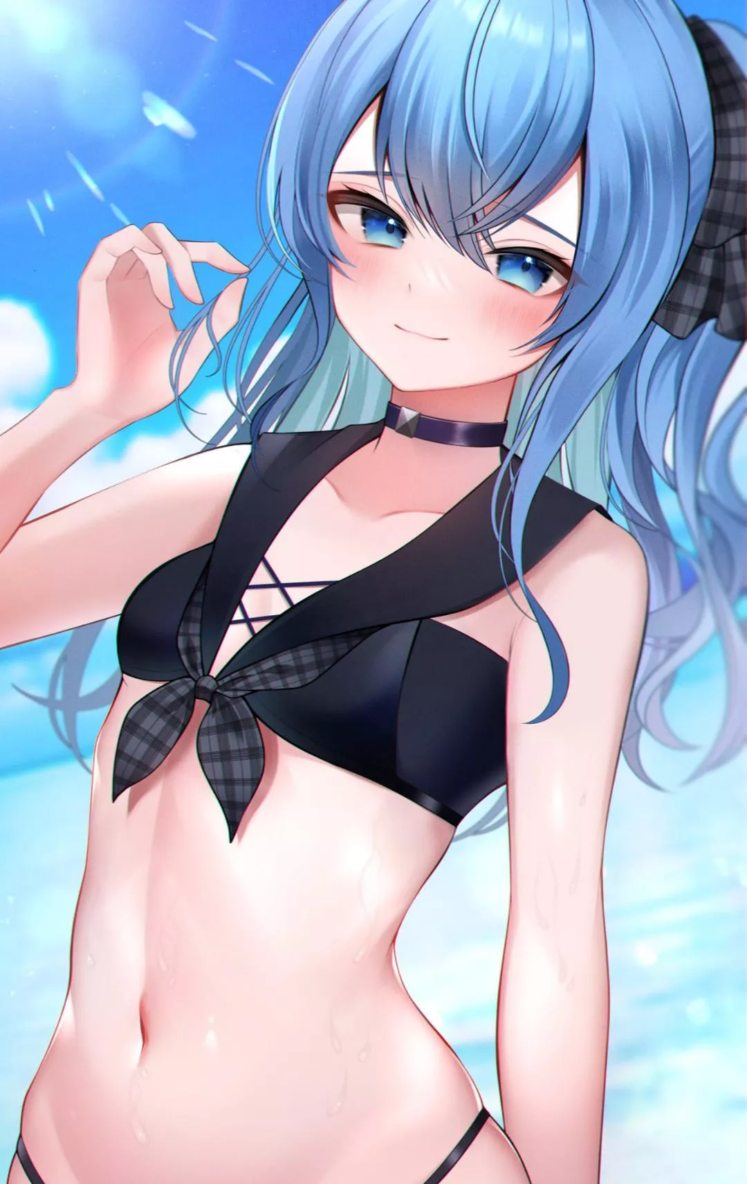 Suisei at the beach (@negi_musya) posted by Sensual_Requiem