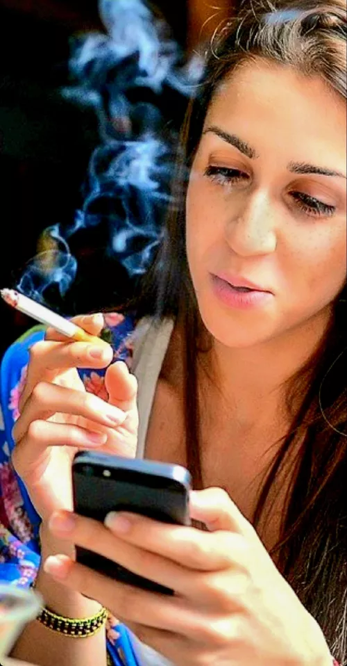 Summer is the time for outdoor smoking and texting by loveandhappiness247
