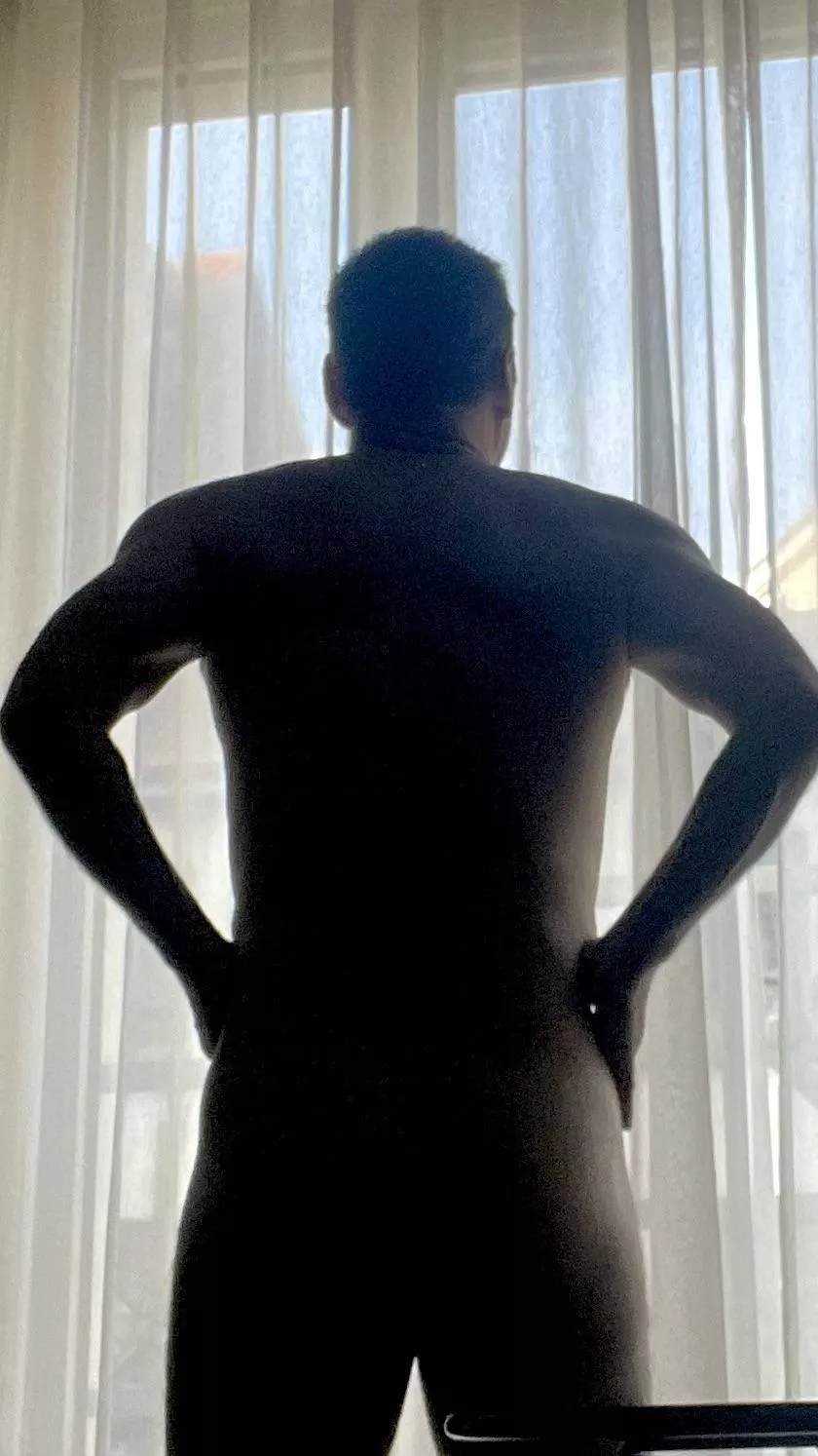 Superhero pose! But did I forget the suit? posted by will-shears