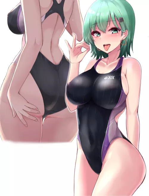 Suzuya Competition Swimsuit (Kihou No Gotoku Dmc ) [Kantai Collection] by sequence_string