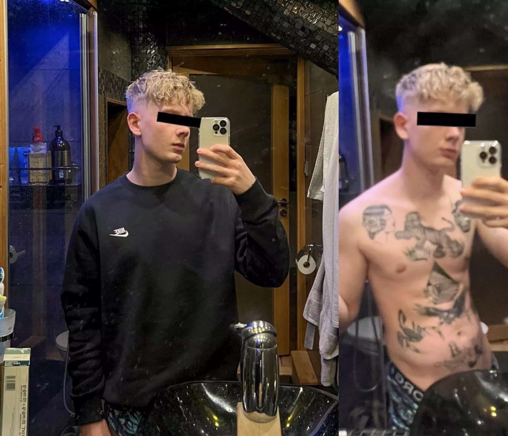 sweatshirt on VS. sweatshirt off posted by lickmvnipples
