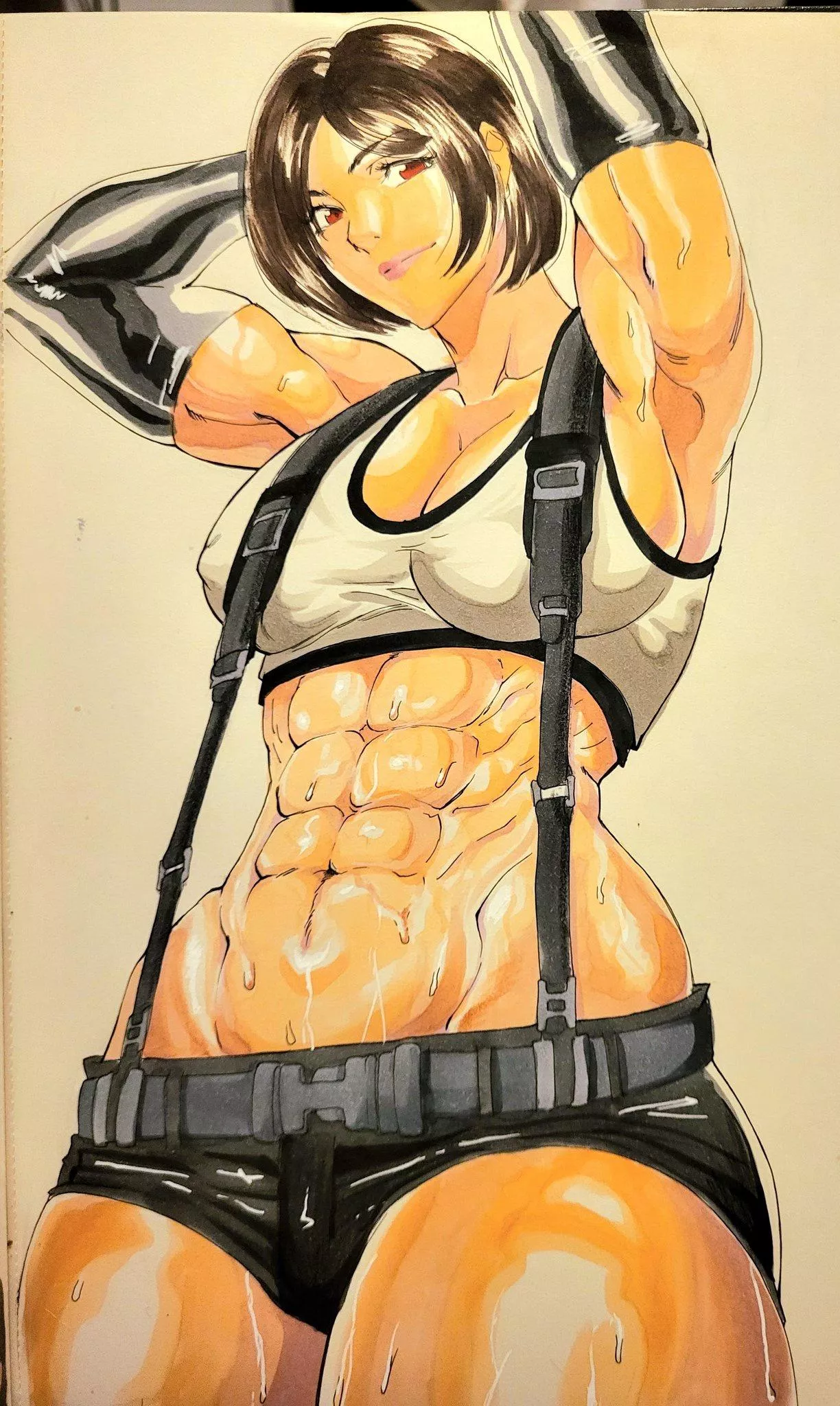 Sweaty buff Tifa(@Octavius_DP)[FF7] posted by TheTMoneyMan