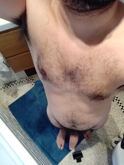 Sweaty workout, hopping in the shower. by medit1990