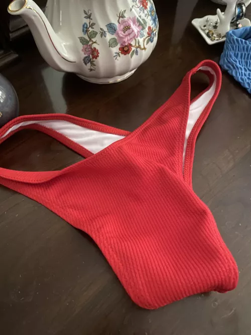 Swim Team Hot Red With Cleaned Gusset 👅 ❤️ by SwimTeamHappy