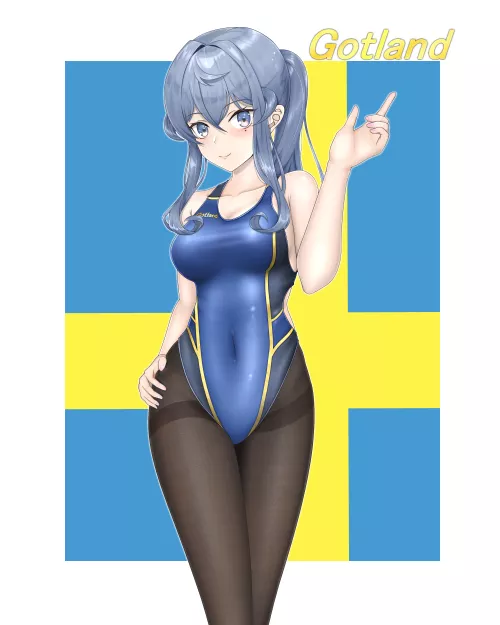 Swimsuit And Pantyhose Gotland (Nkgw) [Kantai collection ] by sequence_string