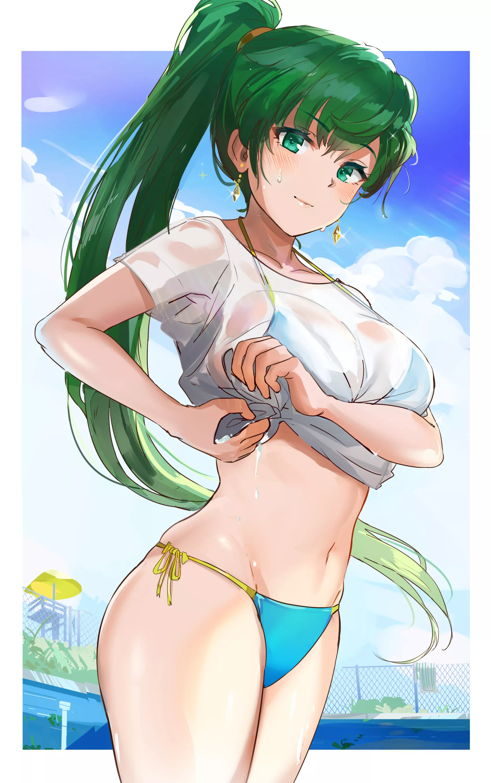 Swimsuit and wet t-shirt Lyn posted by Terran117