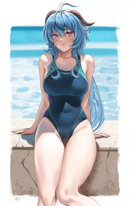 Swimsuit Ganyu by xSaviour_N
