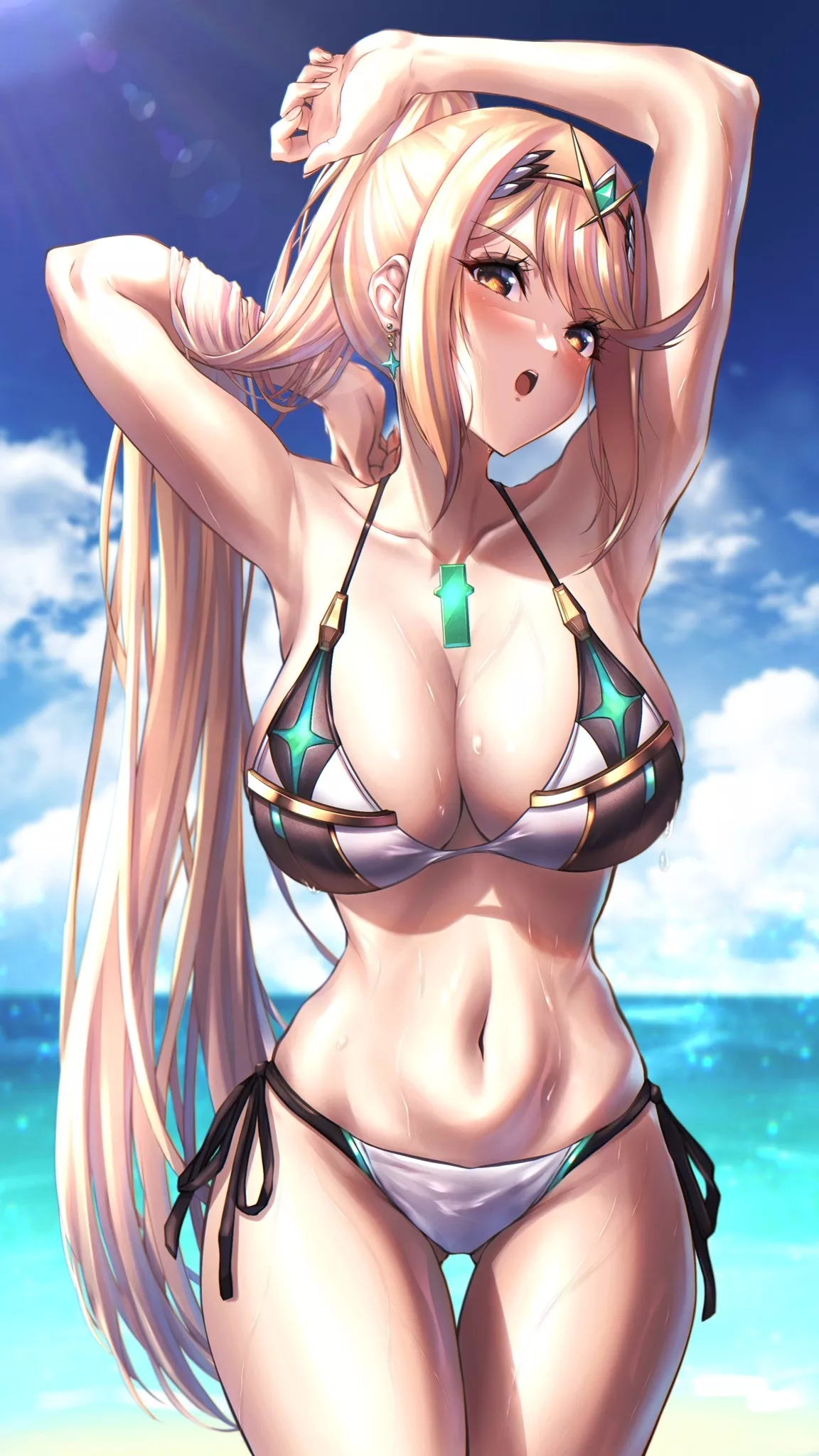 Swimsuit Mythra [Xenoblade II] posted by CheetahSperm18