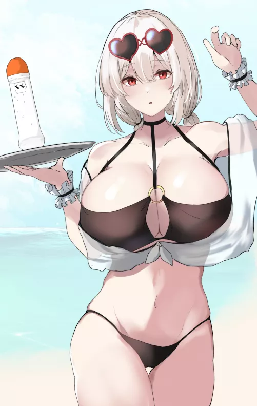 Swimsuit Sirius Bringing Lotion (Negi Seijin) [Azur Lane] by sequence_string