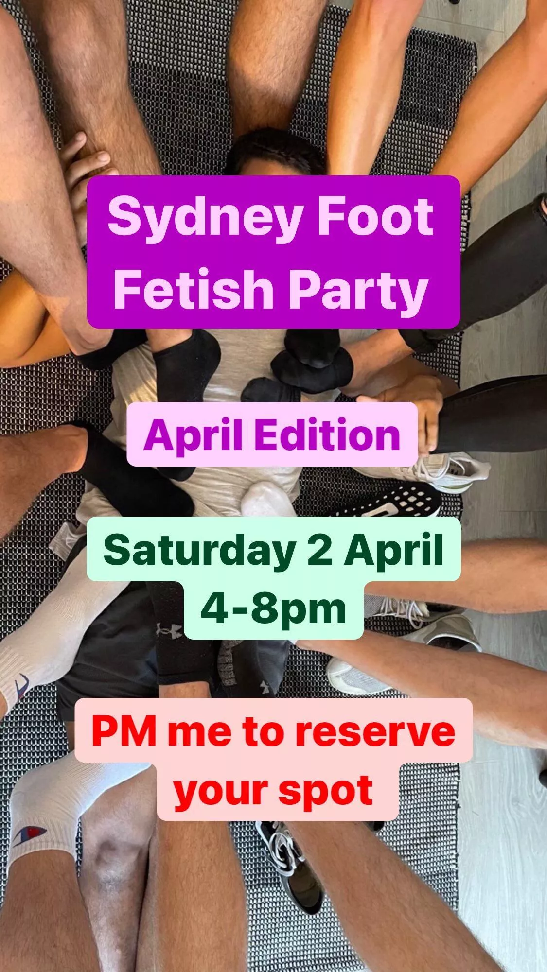 Sydney Foot Fetish Party 2 April 2022 posted by abcdmattsmith