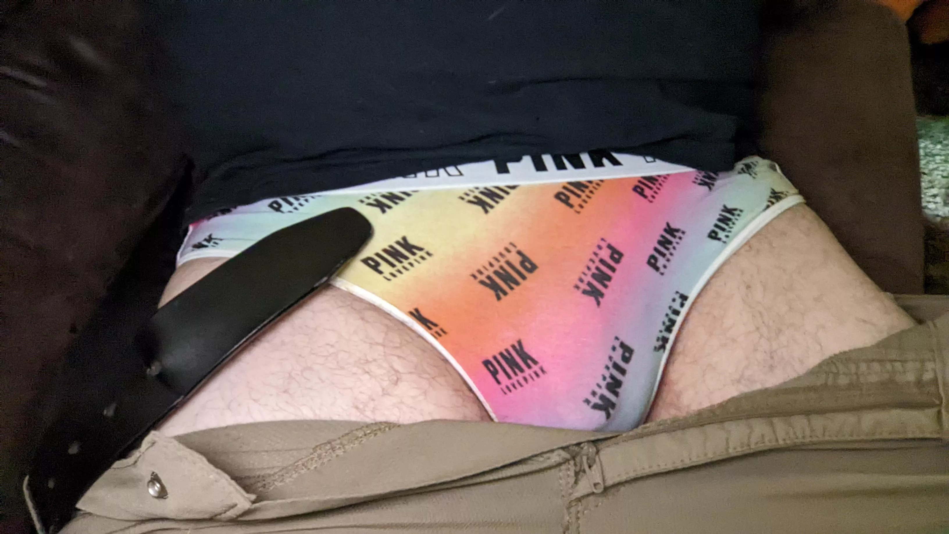 Taken on my buddy's couch while he was in the bathroom. posted by formerlystraight