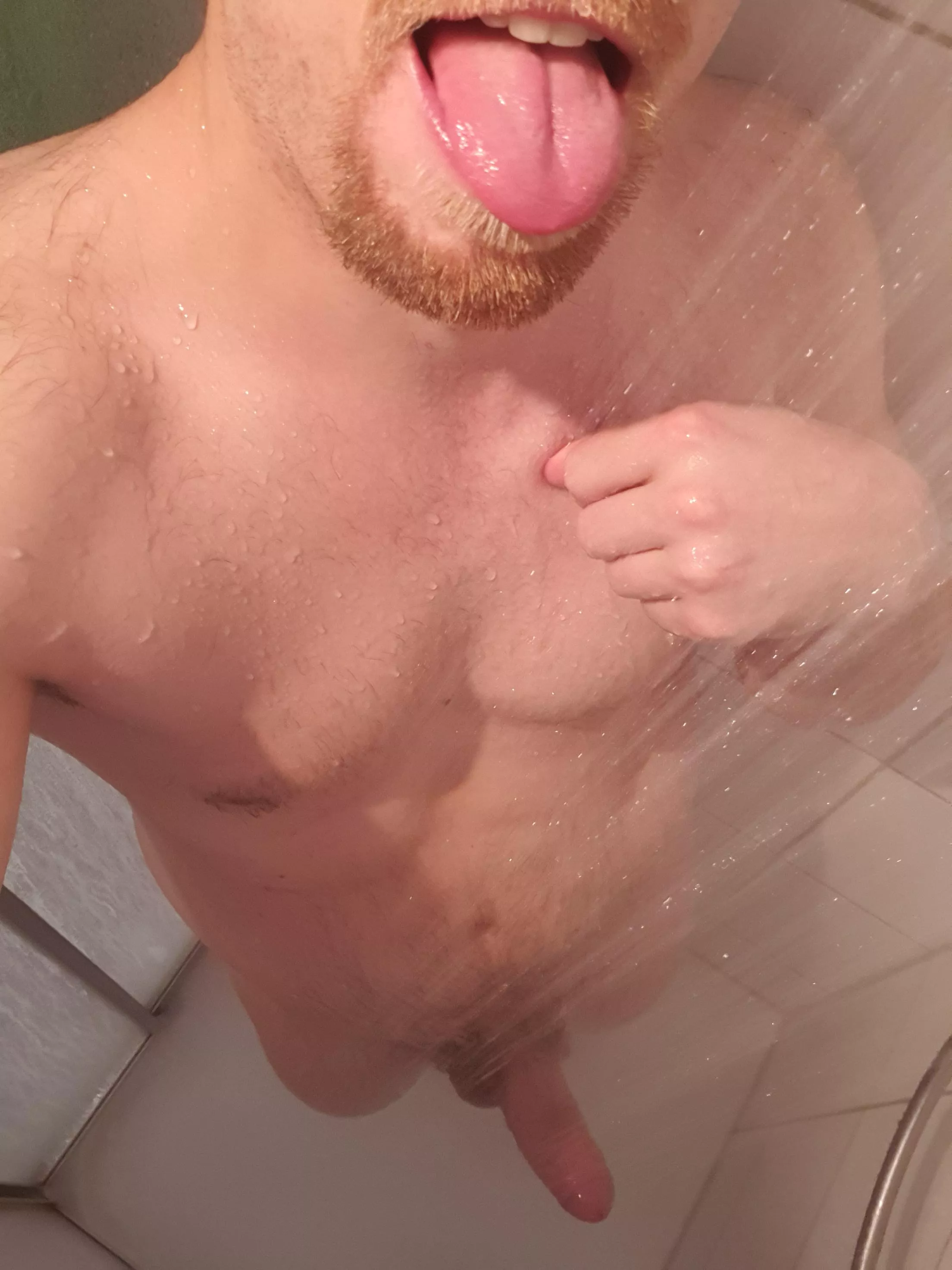 taking a shower for u. woof posted by GayNRWman