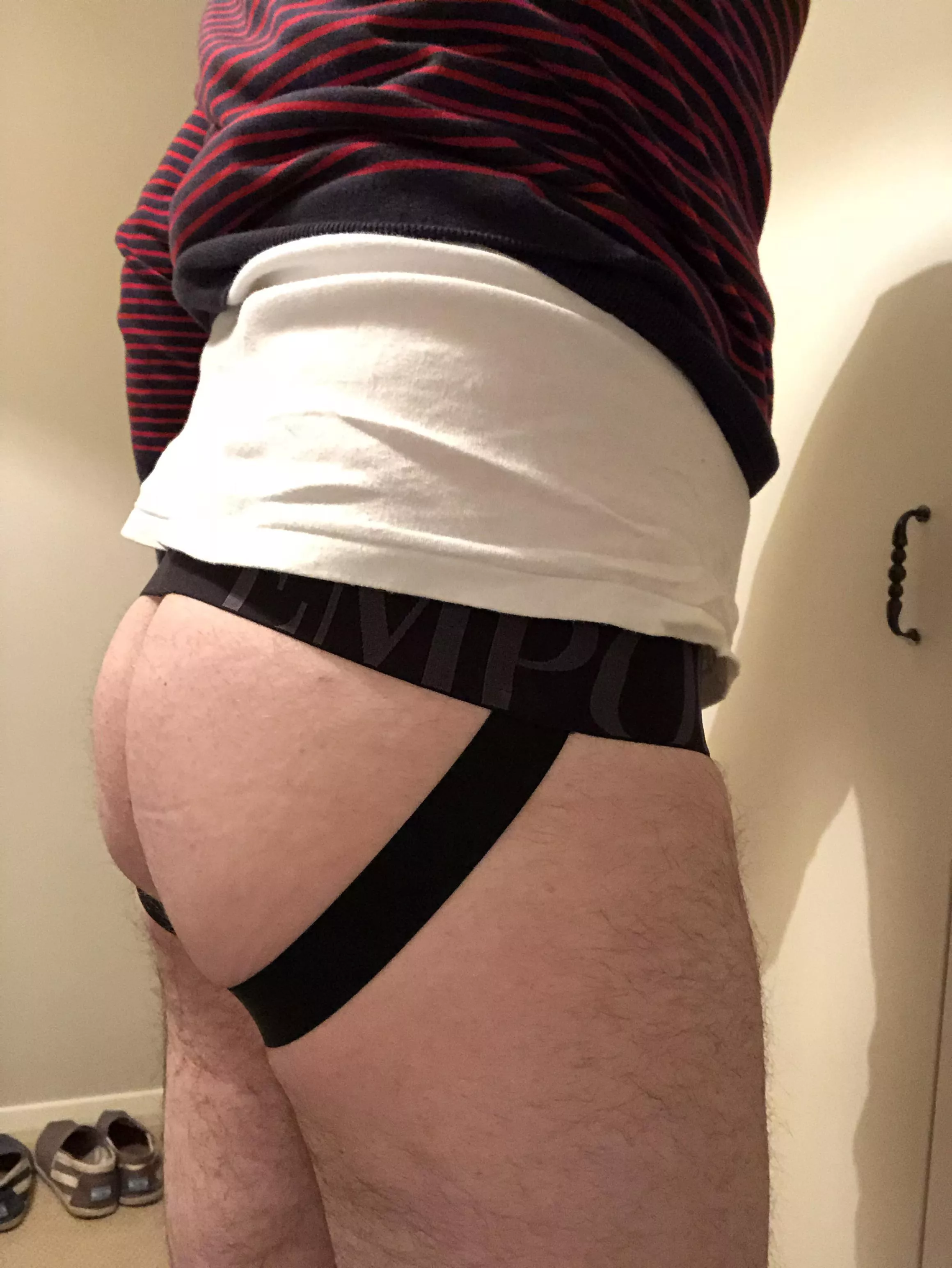 Taking casual Friday at work too far again by wearing a jock. posted by Richardts220