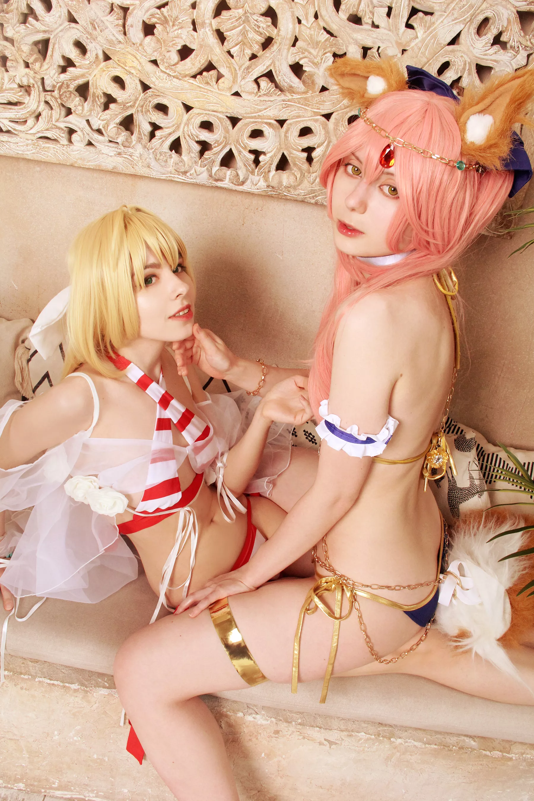 Tamamo x Nero (Fate) by Tasha Bunny & Remi Foxy posted by Bunny_Foxy_cos