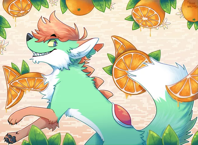 Tangerine (art by me) by YoshiWolfox