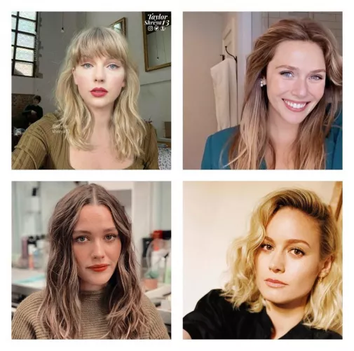 Taylor Swift, Elizabeth Olsen, Victoria Pedretti and Brie Larson are my four favourite girls at the moment by oohjustalittlebit34