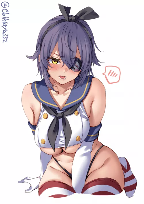Tenryuu in Shimakaze's outfit [Kantai Collection] by x54dc5zx8