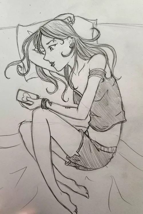 TFW Your good boy checks in on you after a hard day. Sketch for all you fellow LDR folks by Das_Li