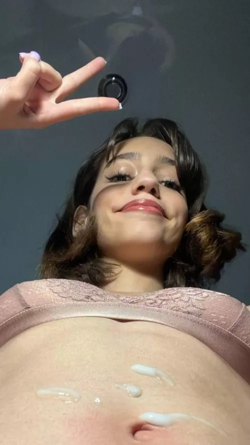 Thank you, Daddy, it was enough for both: on my stomach and inside me 😋 MORE in Comments by LonelyMiracle77