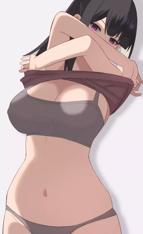 That first peek just as the shirt's coming off by SquibbleSquo