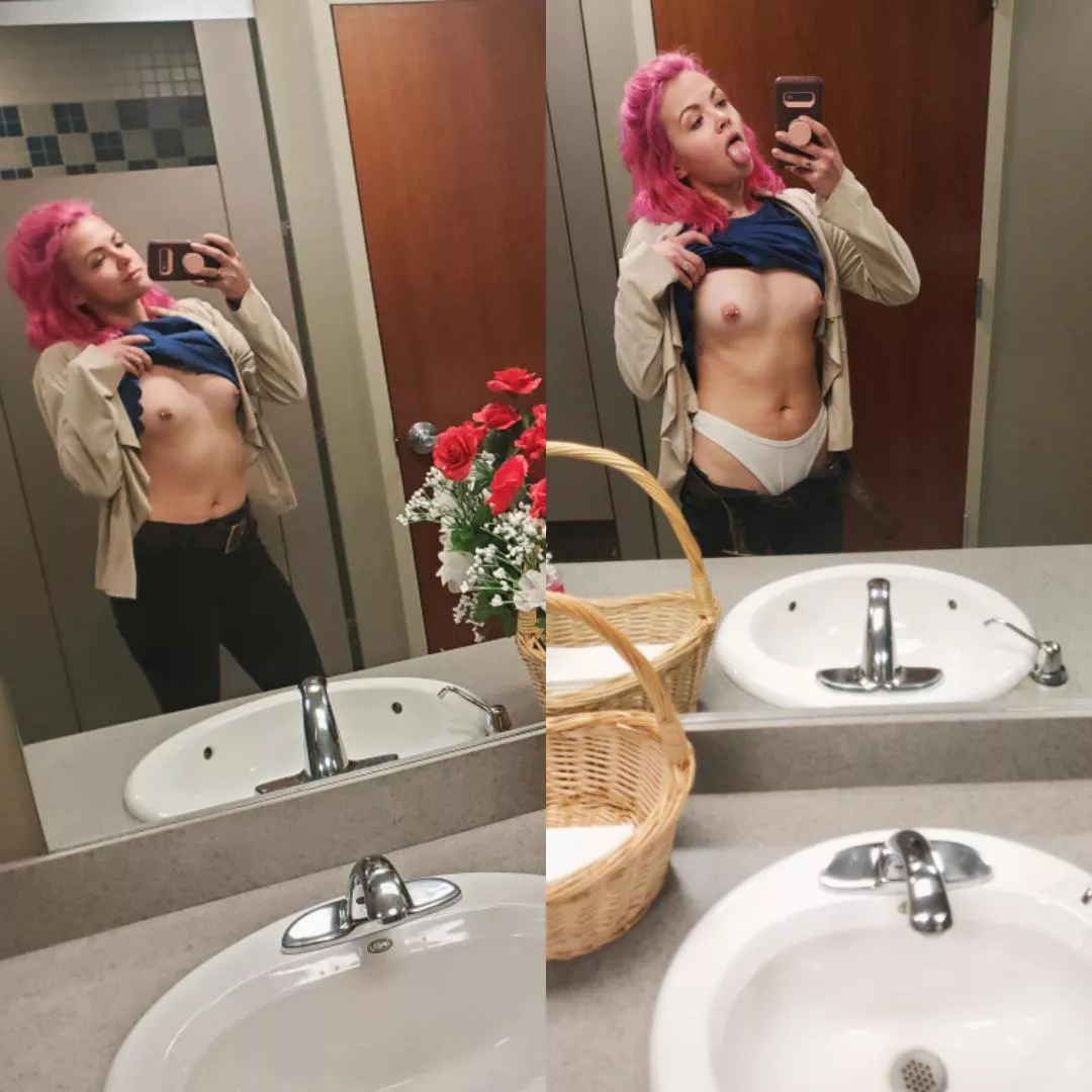 that girl has her tits out in the bathroom again 🥸 [F] posted by some_kind_of_witch