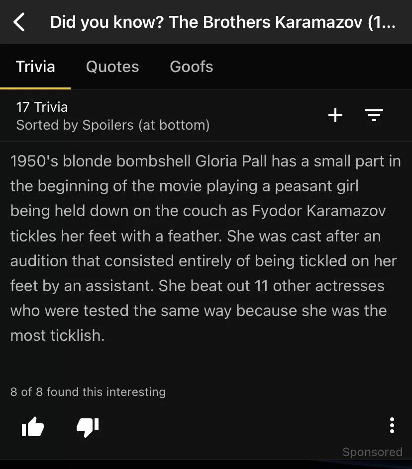 That must have been a fun audition lol (brothers karamazov 1958) posted by Indreams914