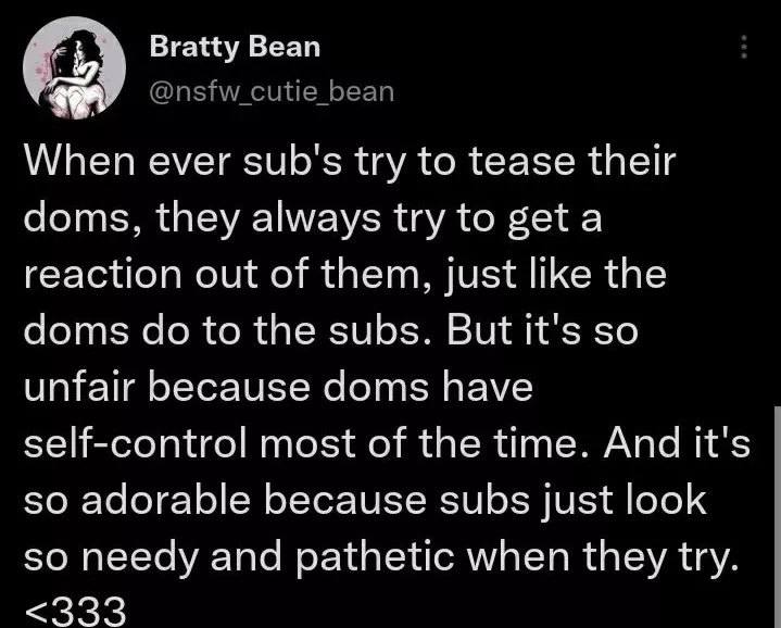 That's why you should tease to the point of no self control 😅❤️❤️ posted by miss-gentle