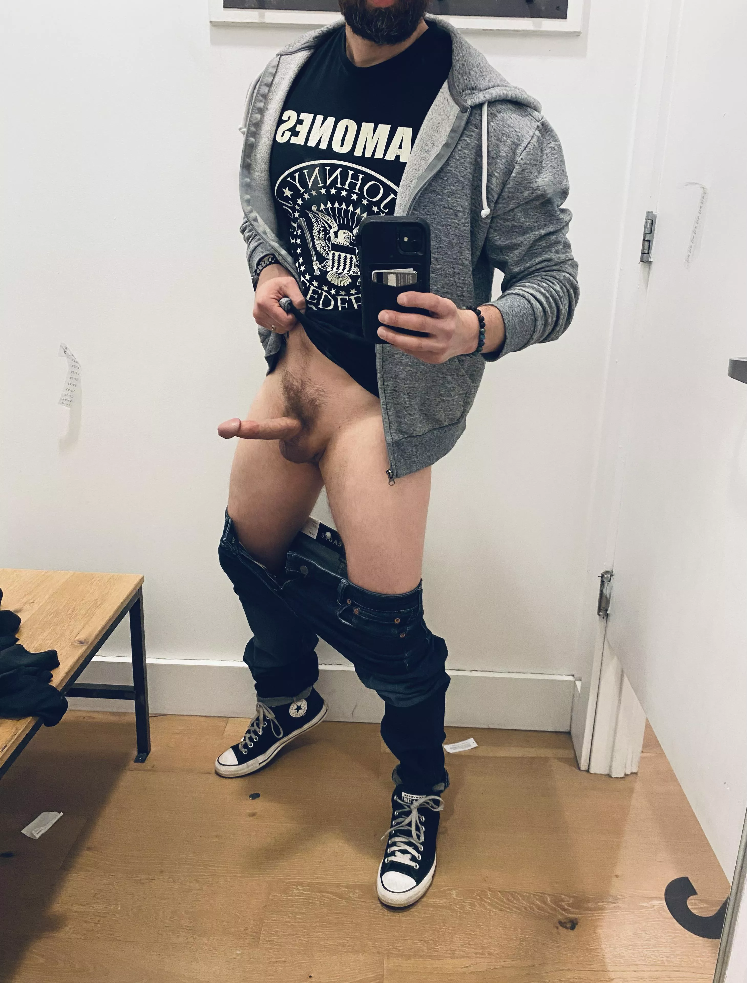 The AE fitting room attendant knows I take nudes. Today she asked to see. Of course, I was more than happy to share. 😁 posted by xxinsatiab1exx