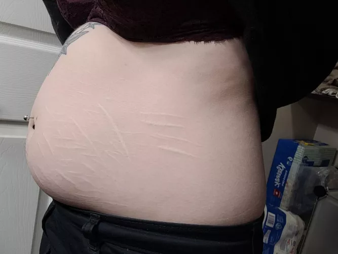 the aftermath from yesterday's stuffing, so bloated by chubbygirl429