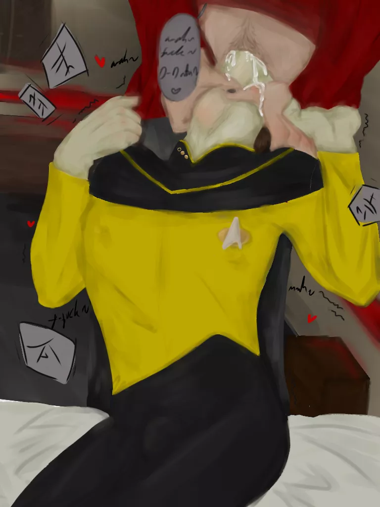 The base pose was traced does it still count as my art? [Star Trek:TNG] posted by Demomans_left_nut