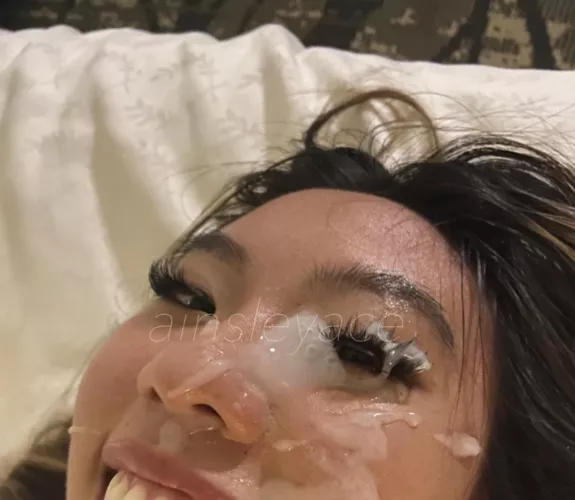 The biggest asian cum facial lover you’ll know of by ainsleyace