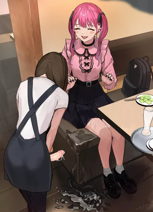 The embarrassment of accidentally cumming on a customer by friggityfrang