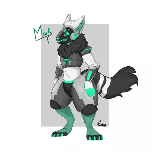the first time I make a protogen OC, his name is Mark :D by GodHeadTV