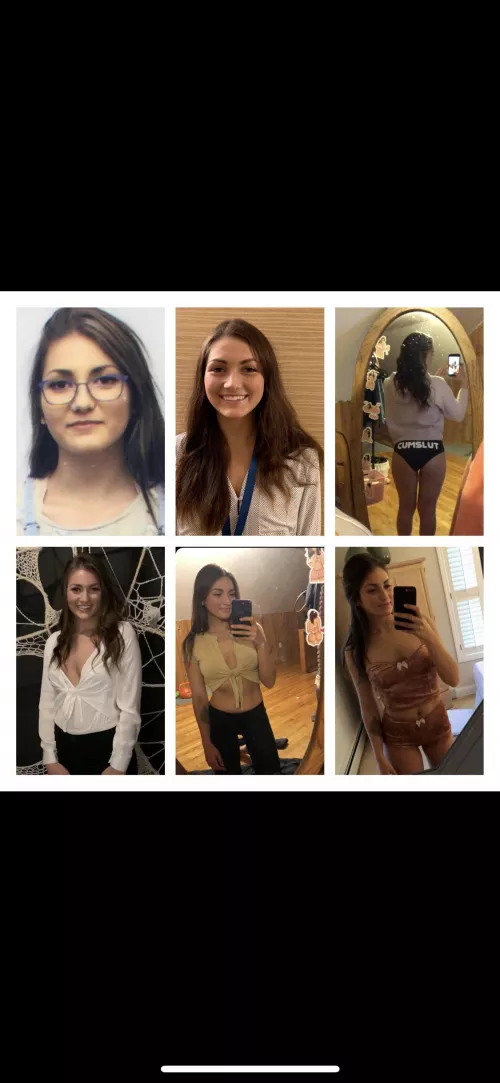 The fisrt half of my bimbofication. Changes: hypnofetish, obedience, and new lips?? by volcanicproper