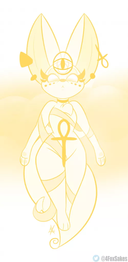 The forgotten Egyptian god (4FoxSakes) (Me :D) by Pawwzzy