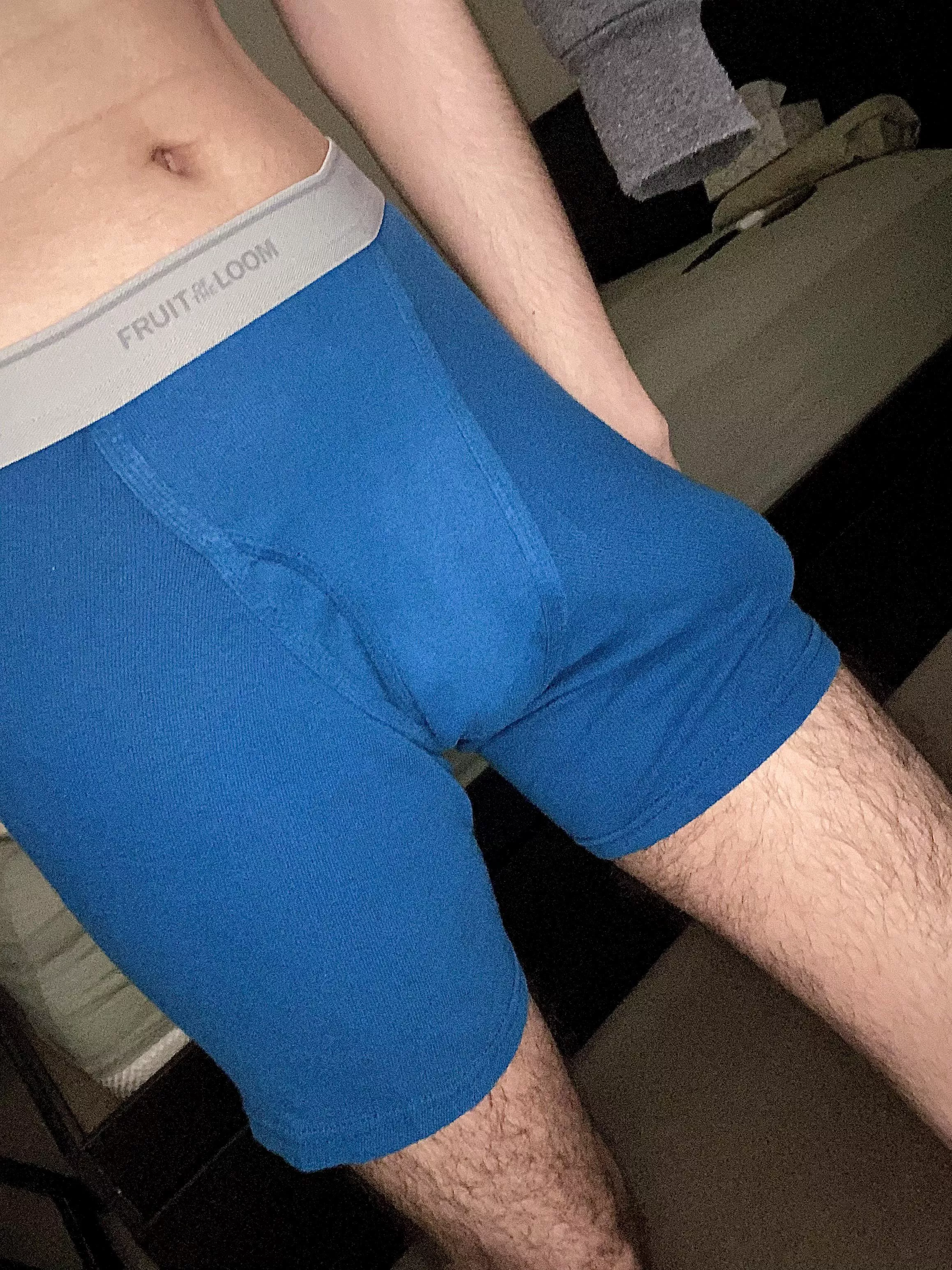 The full package bulging out posted by onlyplatanos