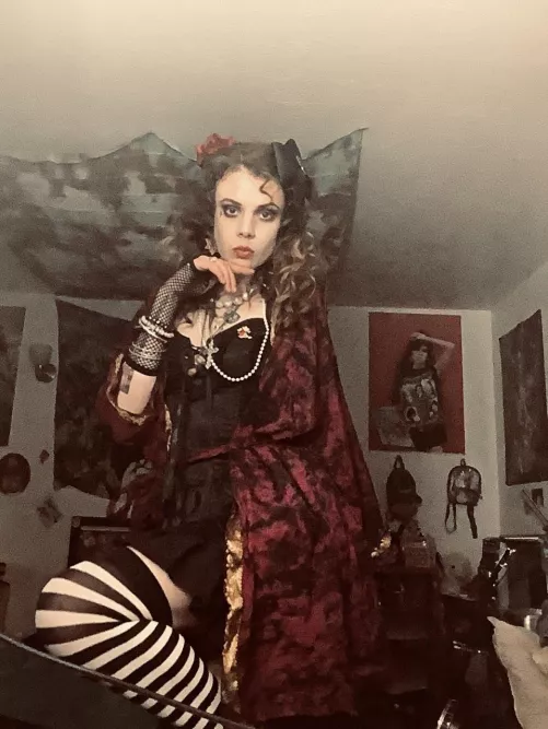 The goth Mommy of your nightmares is here to smack you into submission and drain your balls… can you handle Her dark torments and seductions, scum? 🐷⛓😫 [domme] by GoddessOpheliaJones