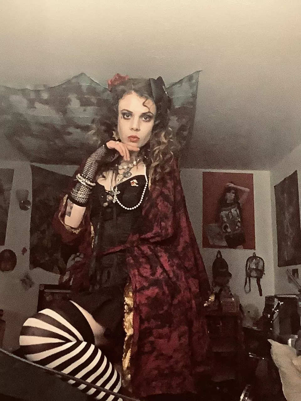 The goth Mommy of your nightmares is here to smack you into submission and drain your balls… can you handle Her dark torments and seductions, scum? 🐷⛓😫 [domme] posted by GoddessOpheliaJones