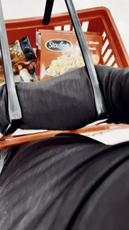 The grocery store basket was resting on my forearm and when I looked down my veins were coming through my shirt. Nice pump by Reese_mp4